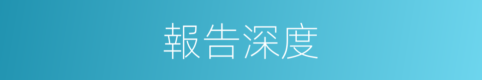 報告深度的同義詞