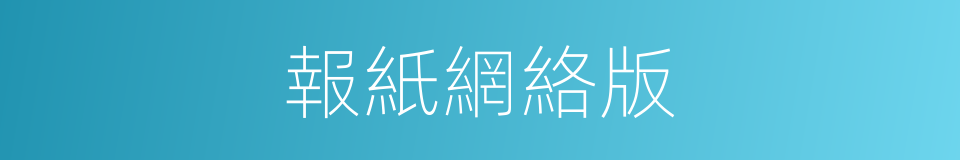 報紙網絡版的同義詞