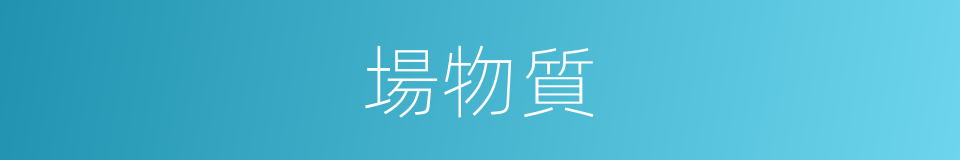 場物質的同義詞