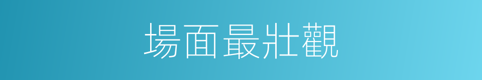 場面最壯觀的同義詞