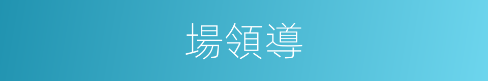 場領導的同義詞