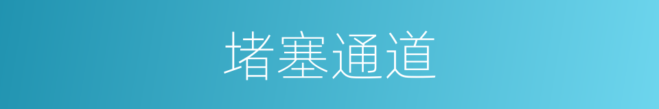 堵塞通道的同义词