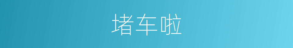 堵车啦的同义词