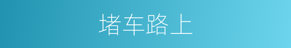 堵车路上的同义词