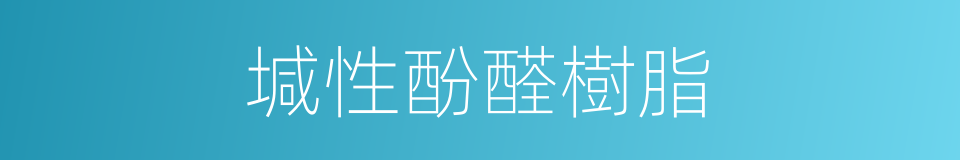 堿性酚醛樹脂的同義詞