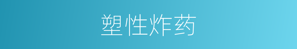塑性炸药的意思