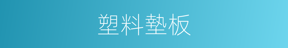 塑料墊板的同義詞