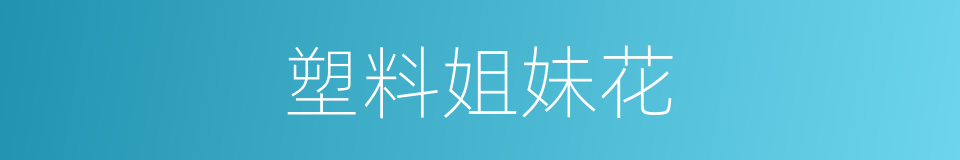 塑料姐妹花的意思