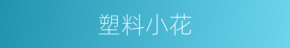 塑料小花的同义词