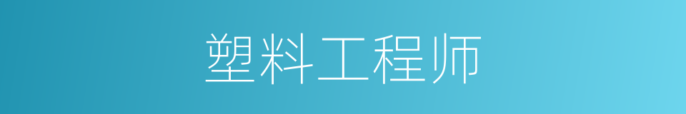 塑料工程师的同义词