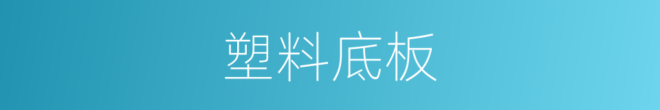 塑料底板的同义词