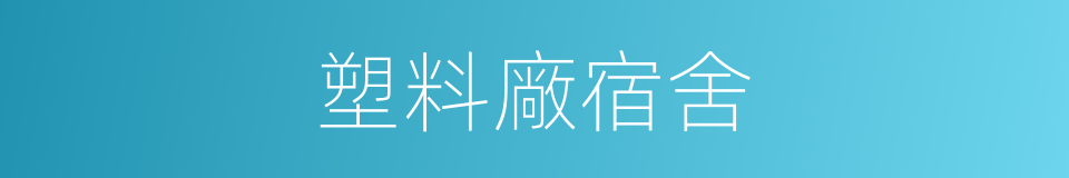 塑料廠宿舍的同義詞