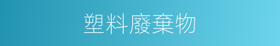 塑料廢棄物的同義詞