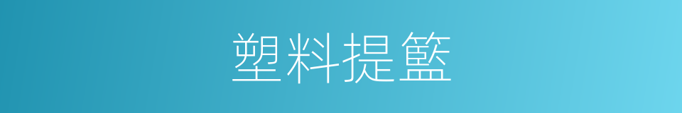 塑料提籃的同義詞