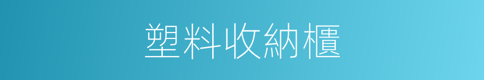 塑料收納櫃的同義詞