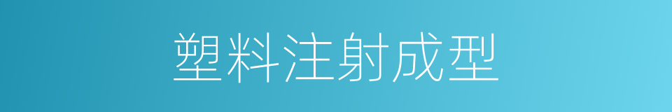 塑料注射成型的同义词