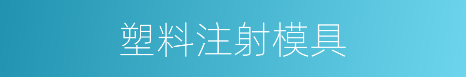 塑料注射模具的同义词