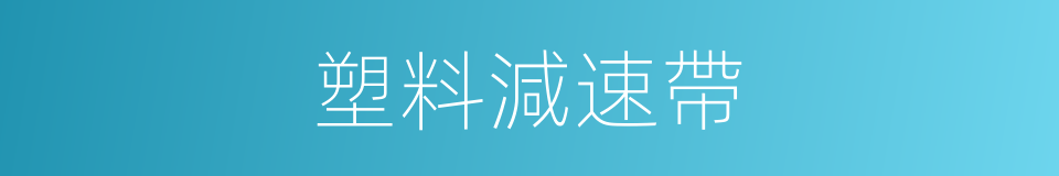 塑料減速帶的同義詞