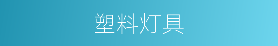 塑料灯具的同义词