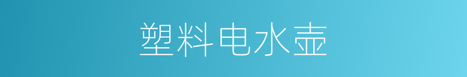 塑料电水壶的同义词
