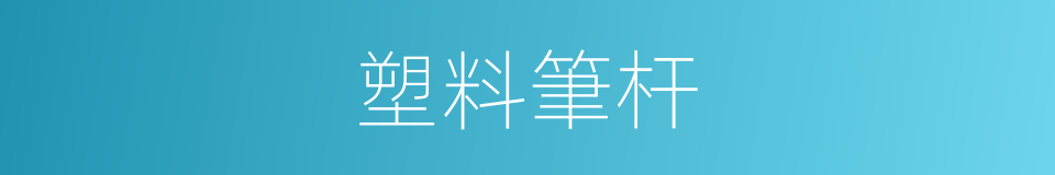 塑料筆杆的同義詞