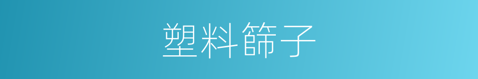 塑料篩子的同義詞