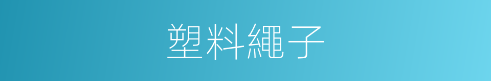 塑料繩子的同義詞