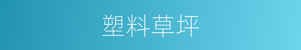 塑料草坪的同义词