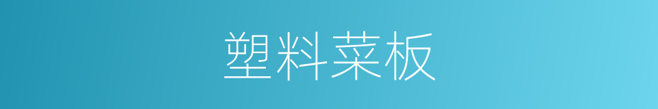 塑料菜板的同义词