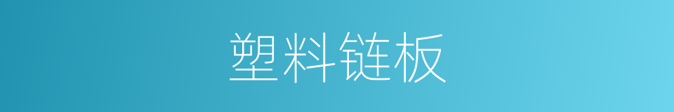 塑料链板的同义词