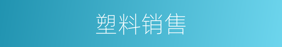 塑料销售的意思