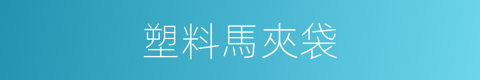 塑料馬夾袋的同義詞