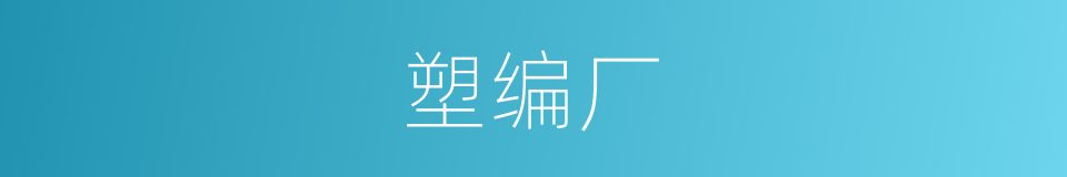 塑编厂的同义词