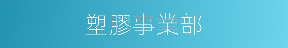 塑膠事業部的同義詞