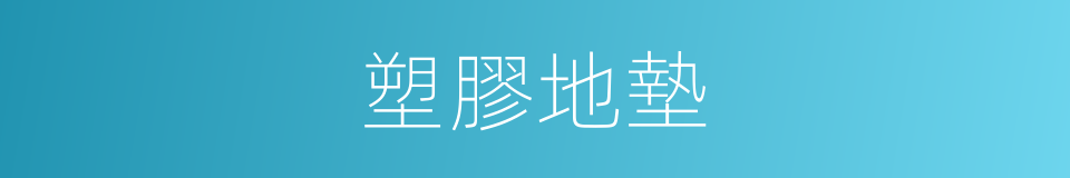 塑膠地墊的同義詞