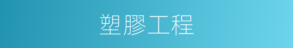 塑膠工程的同義詞