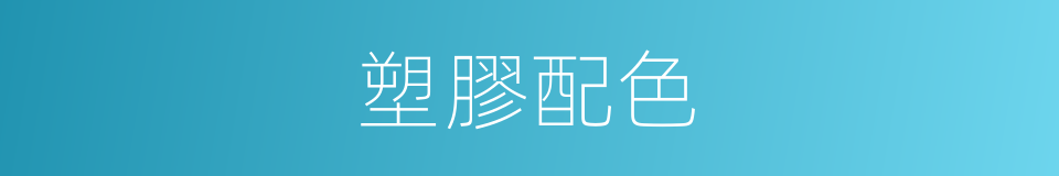 塑膠配色的同義詞