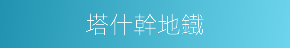 塔什幹地鐵的同義詞