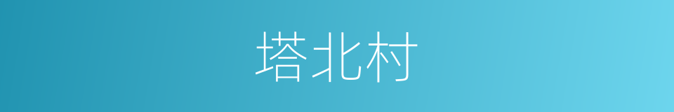 塔北村的同义词
