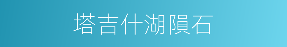 塔吉什湖隕石的同義詞