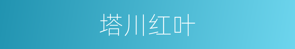 塔川红叶的同义词