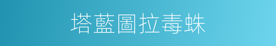 塔藍圖拉毒蛛的同義詞