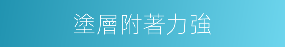 塗層附著力強的同義詞