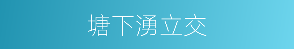 塘下湧立交的同義詞