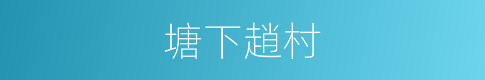 塘下趙村的同義詞