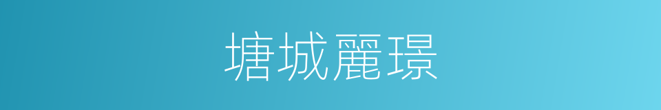 塘城麗璟的同義詞