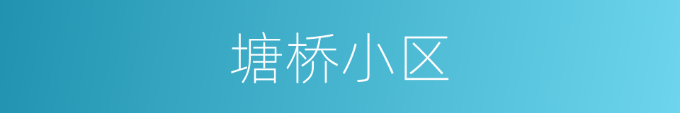 塘桥小区的同义词
