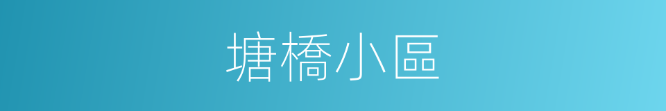 塘橋小區的同義詞