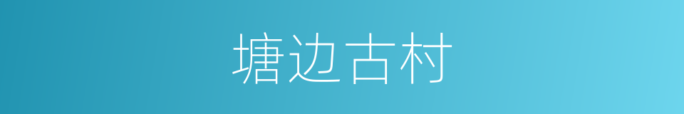 塘边古村的同义词