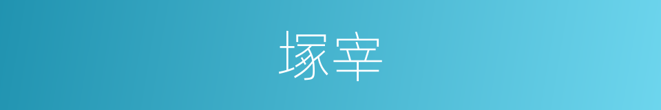 塚宰的意思